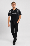 "Storm" Lightning Graphic Tee – Premium Black Gothic Streetwear T-Shirt