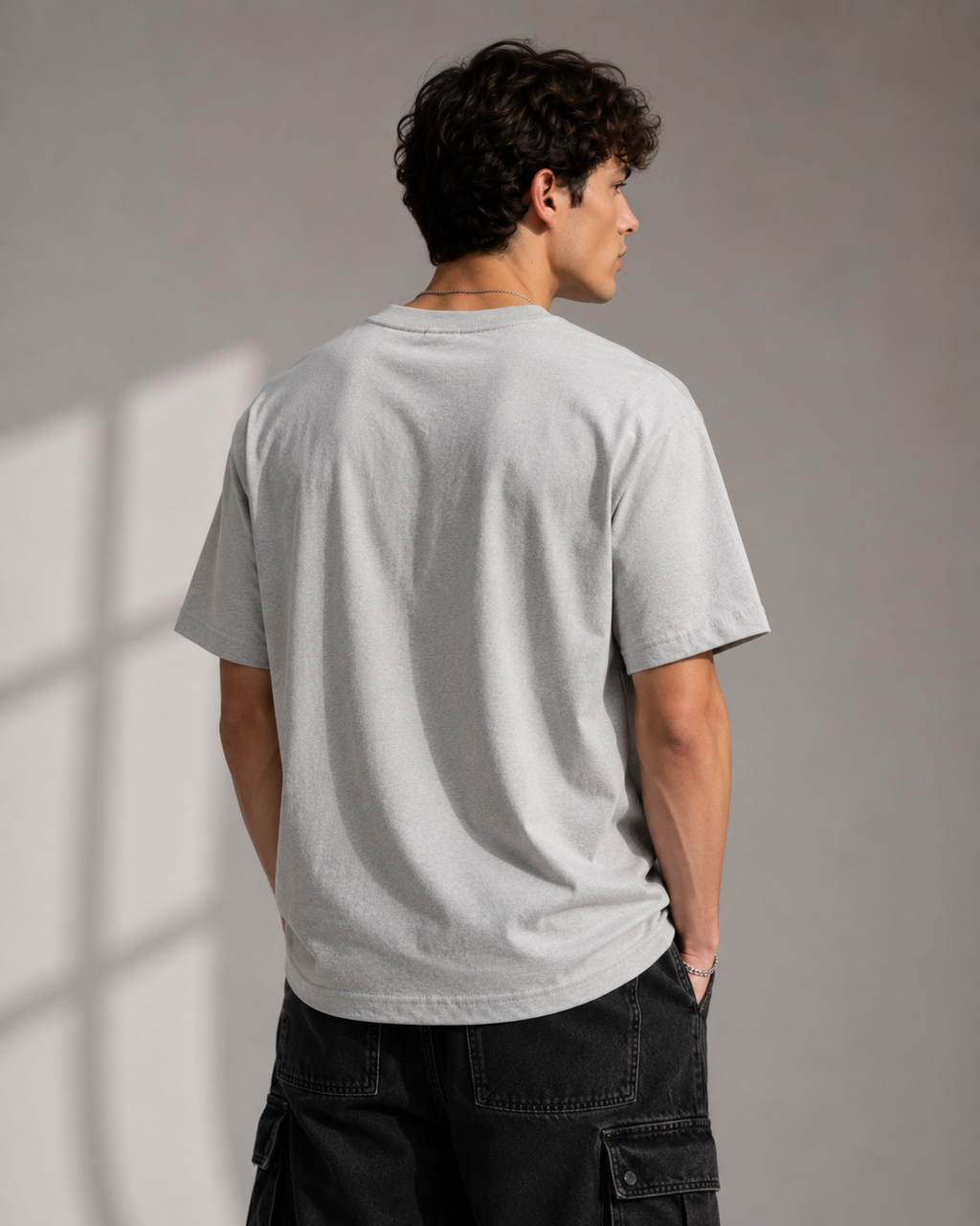 "Blessed" Graphic Tee – Premium Grey Gothic Font Streetwear T-Shirt