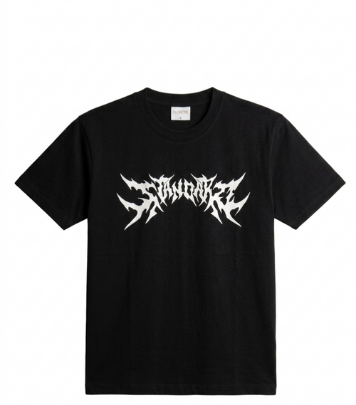 "Demon Back" Graphic Drop Shoulder Tee (BLACK)