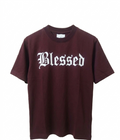 "Blessed" Graphic Tee – Premium Maroon Font Streetwear T-Shirt
