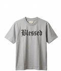 "Blessed" Graphic Tee – Premium Grey Gothic Font Streetwear T-Shirt