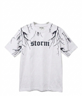 "Storm" Lightning Graphic Tee – Premium Grey Gothic Streetwear T-Shirt